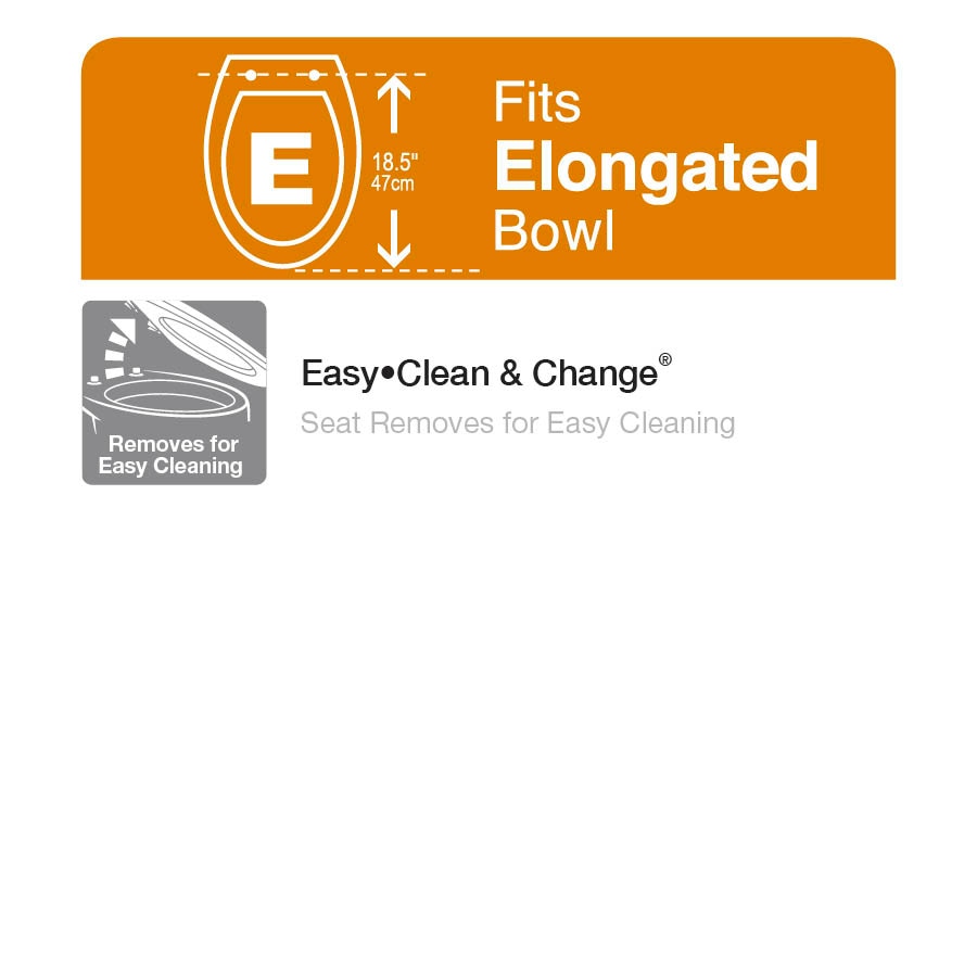 Glacier Bay LiftOff Elongated Closed Front Toilet Seat in White 31450